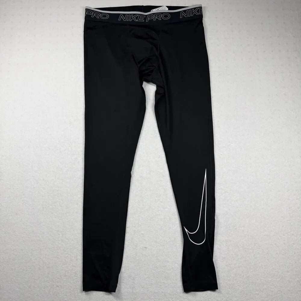 Lot of 2 Nike Pro Dri-FIT Men’s Compression Tights Pants Black Gray XL